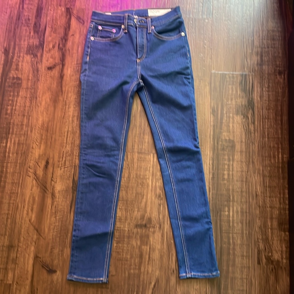 Rag & Bone high rise ankle skinny - blue - size 25